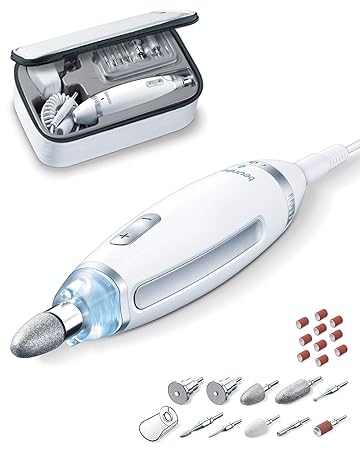 Top 10 Toenail Grinder For Humans Worth To Buy 3 Amazon.com: Beurer 24-piece Professional Manicure & Pedicure Nail Drill Kit | 10 Stainless Steel Attachm./10 Sanding Bands, 18 Speeds | Electric Nail File Set, Nails Care Tools, For Foot/Hand | Storage Case, MP62: Beauty