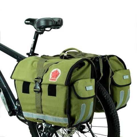 Giant Waterproof Trunk Bag - A Powerful Assistant In Rainy Season 5 ArcEnCiel 45L Water Resistant Bicycle Rear Seat Carrier Bag Double Pannier Bag Army Green Rain Cover Included 1 480x480 1