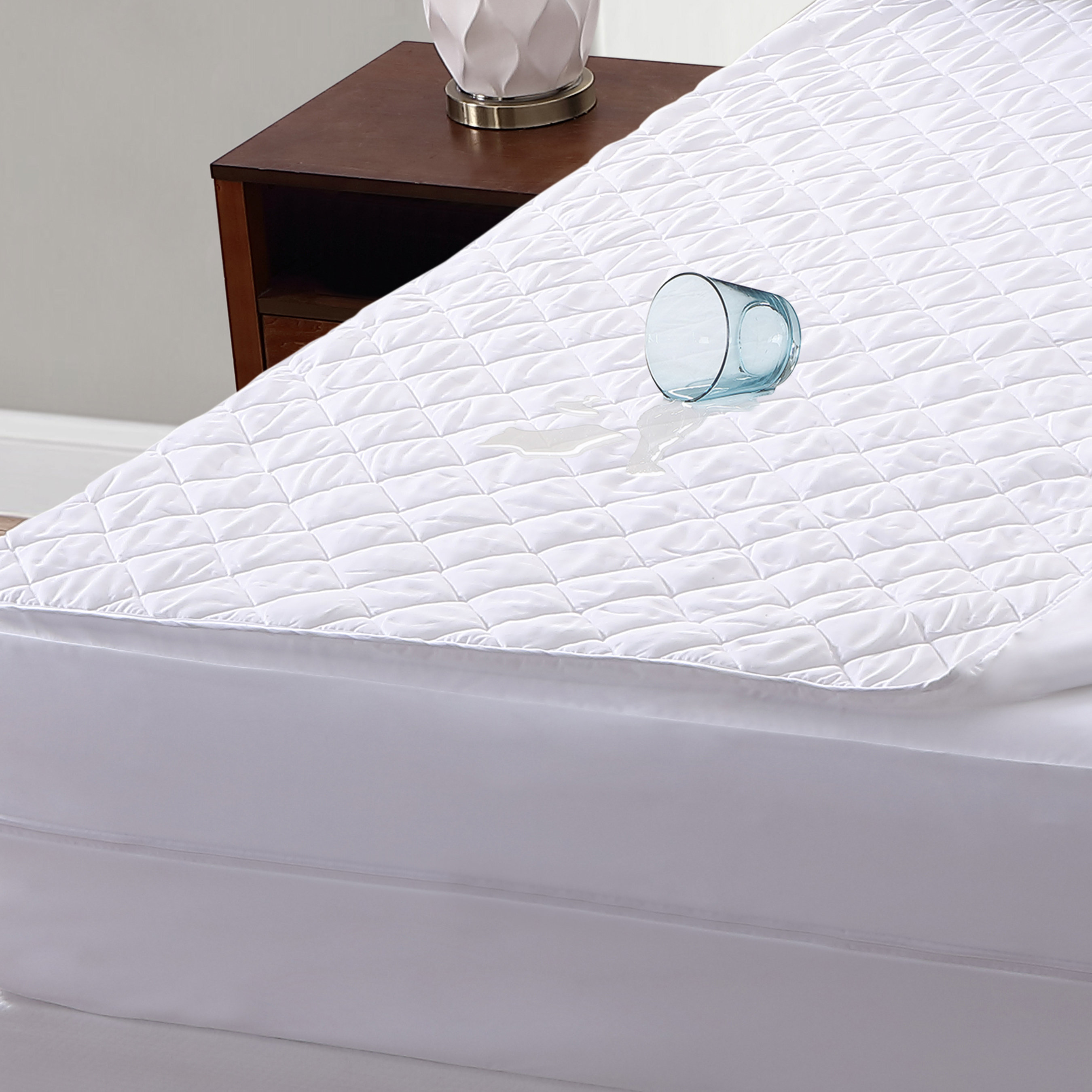 Mainstays Waterproof Mattress Pad Will Protect Your Bed Better 3 wonder pad zip off top hypoallergenic and waterproof zippered mattress protector