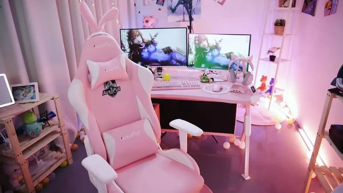 Pink Gaming Chair With Bunny Ears: Keep You Comfortable For Hours 4 Pink Gaming Chair With Bunny Ears